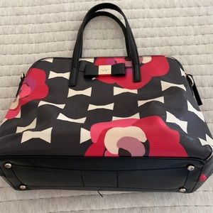 Kate Spade Black and Pink Floral Mini Bag